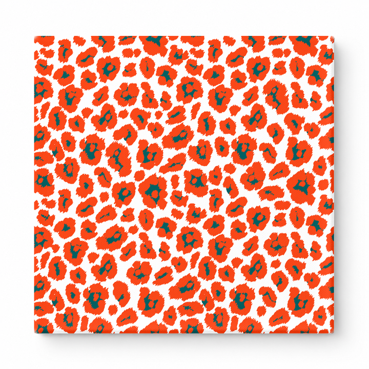 Orange Red & Forest Green Leopard — National Football Teams