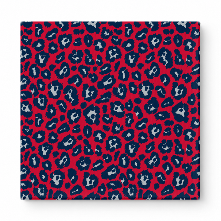 Red & Navy Leopard — National Football Teams