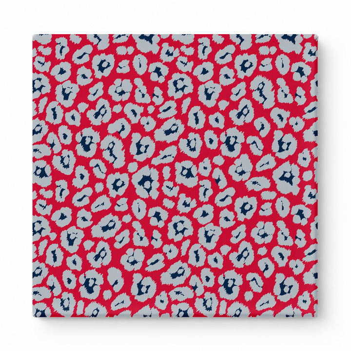 Red & Navy Leopard — National Football Teams