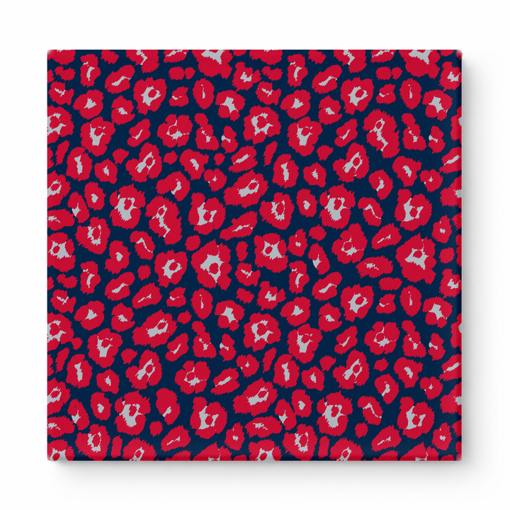 Red & Navy Leopard — National Football Teams