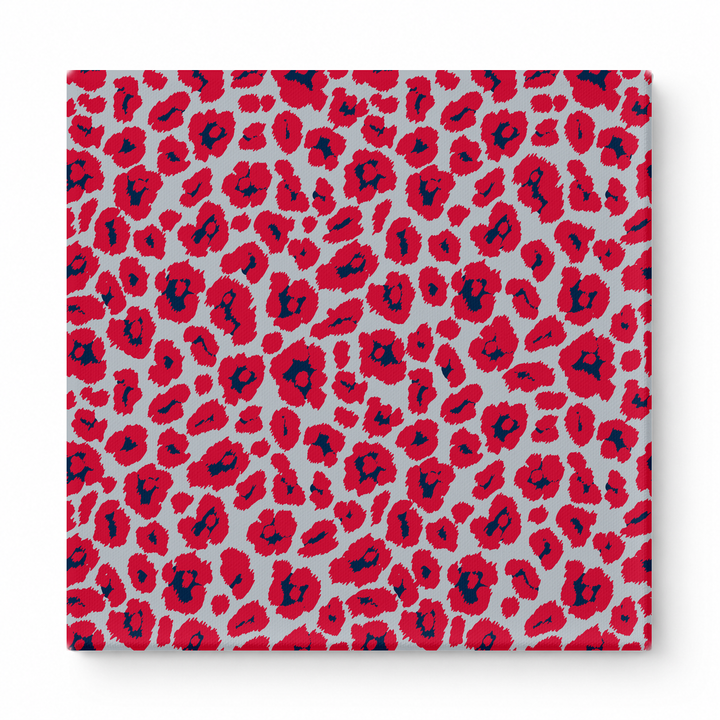 Red & Navy Leopard — National Football Teams