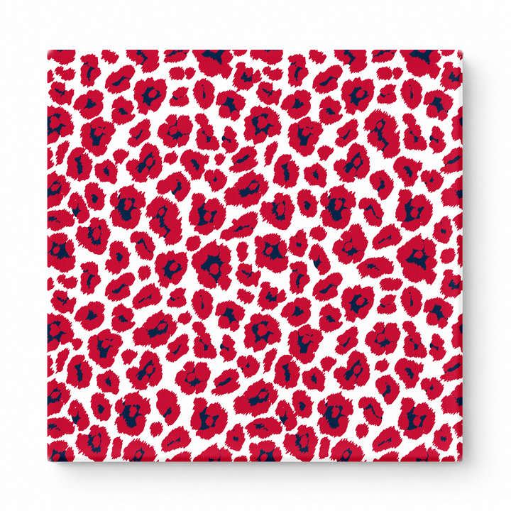 Red & Navy Leopard — National Football Teams