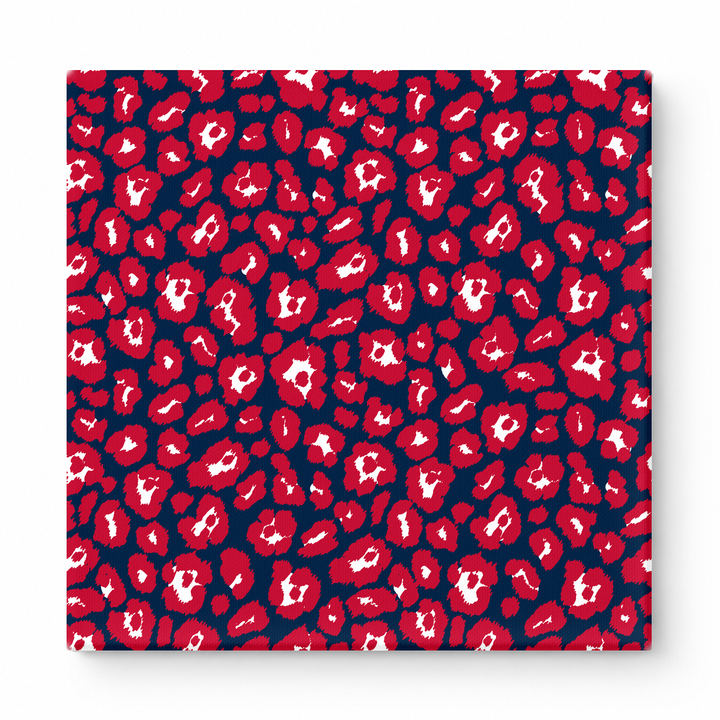 Red & Navy Leopard — National Football Teams