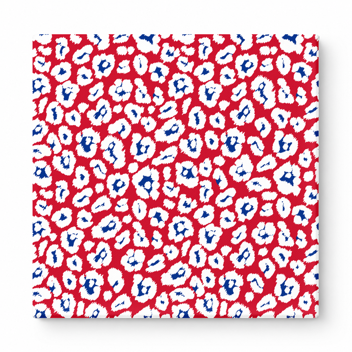 Red & Navy Leopard — National Football Teams