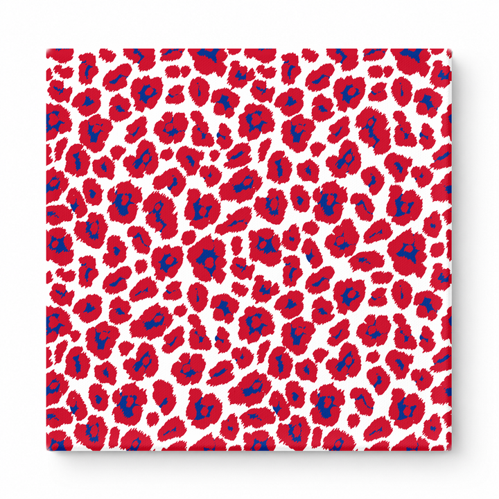 Red & Royal Blue Leopard — National Football Teams