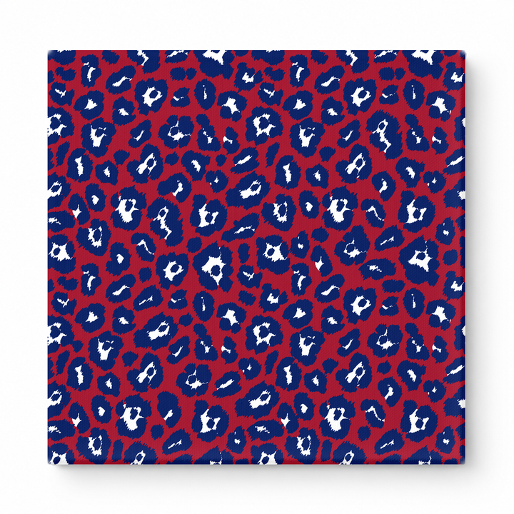 Red & Navy Leopard — National Football Teams