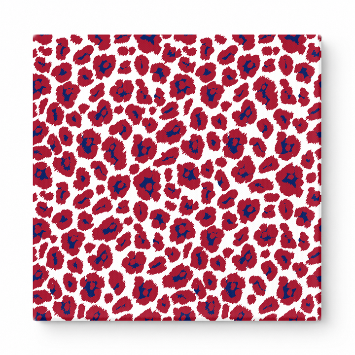 Red & Navy Leopard — National Football Teams