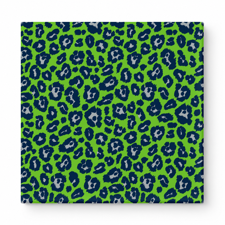 Lime Green & Navy Leopard — National Football Teams