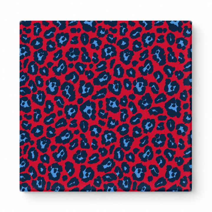 Red & Navy Leopard — National Football Teams