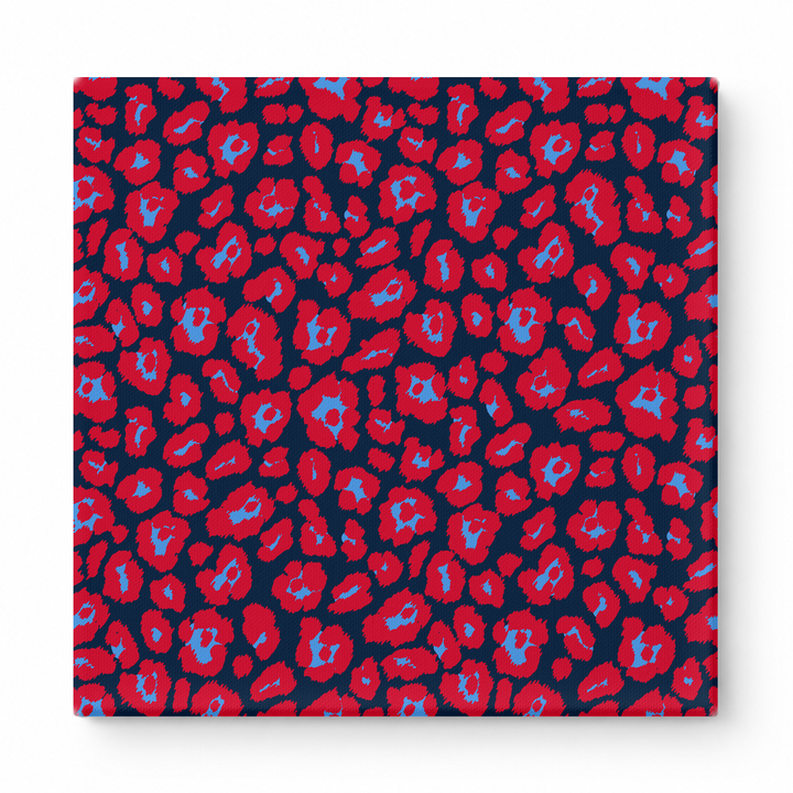 Red & Navy Leopard — National Football Teams