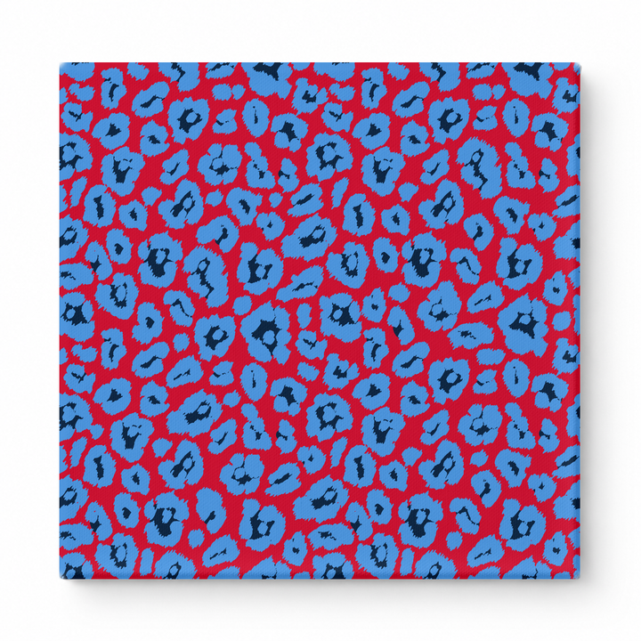 Red & Royal Blue Leopard — National Football Teams