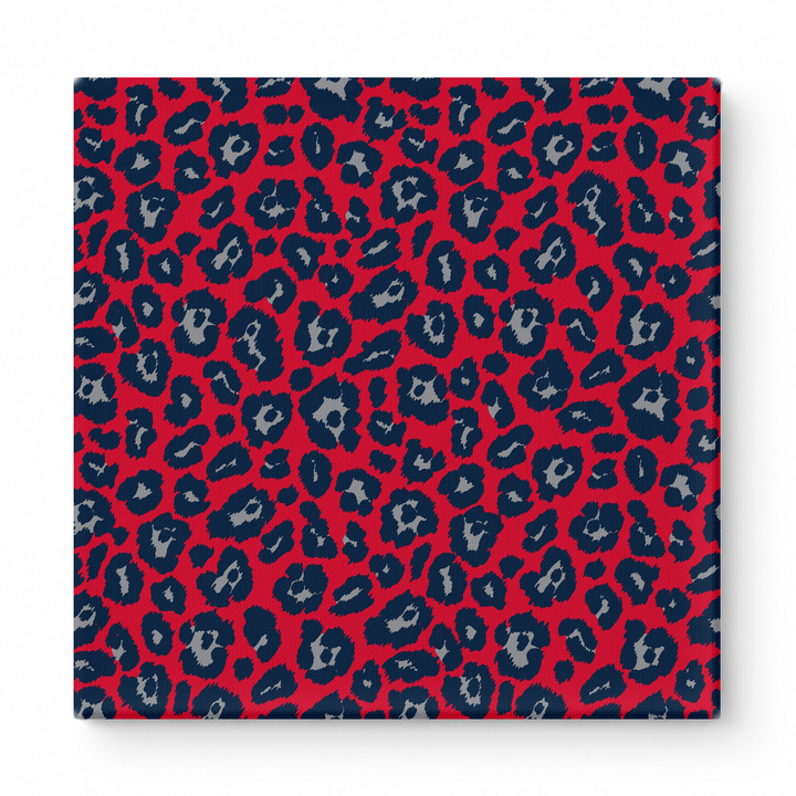 Red & Navy Leopard — National Football Teams