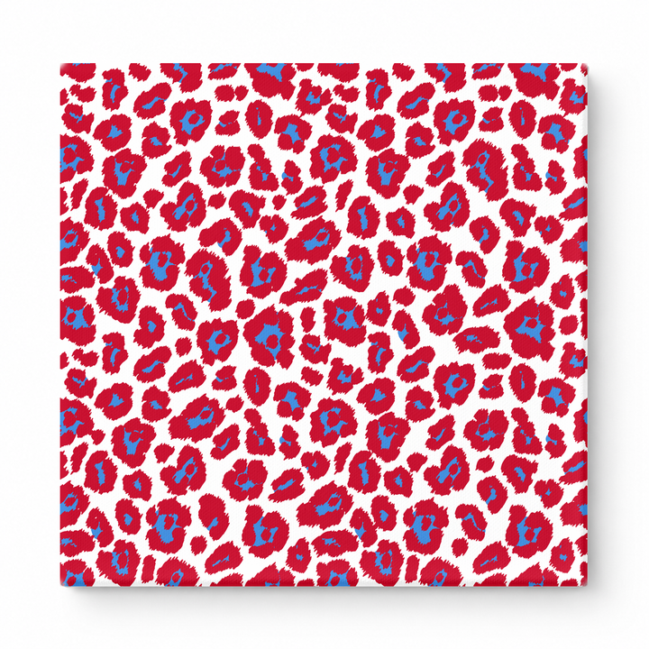 Red & Royal Blue Leopard — National Football Teams