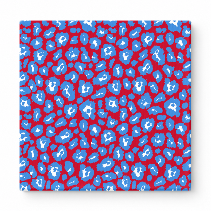 Red & Royal Blue Leopard — National Football Teams