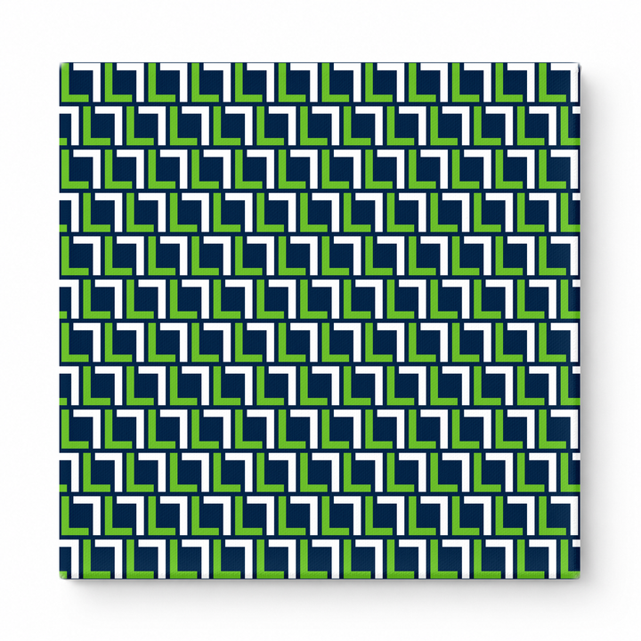 Lime Green & Navy Squares — National Football Teams