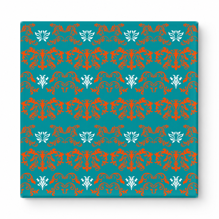 Teal & Rust Orange Baroque — National Football Teams