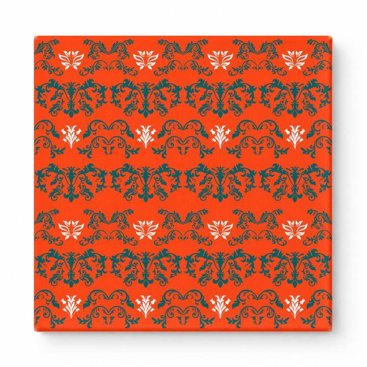 Red Orange & Charcoal Gray Baroque — National Football Teams