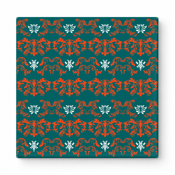 Teal & Rust Orange Baroque — National Football Teams