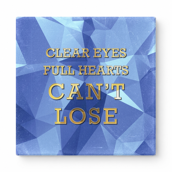 Clear EYES FULL Hearts Can't LOSE — Geometric Faceted Crystal