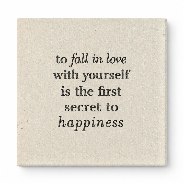 To Fall in Love with Yourself Is the First Secret to Happiness — Watercolor Wash