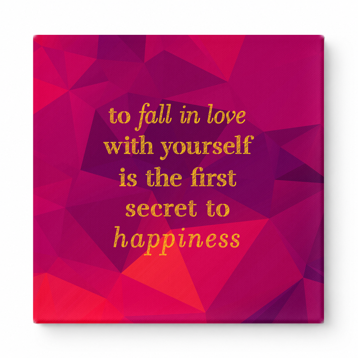 To Fall in Love with Yourself Is the First Secret to Happiness — Watercolor Wash