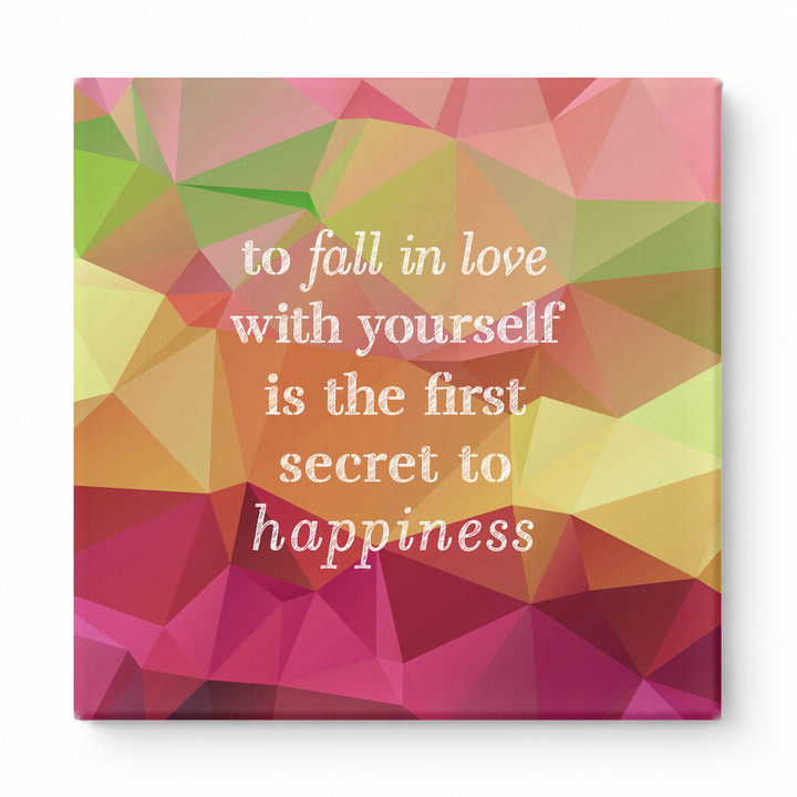 To Fall in Love with Yourself Is the First Secret to Happiness — Watercolor Wash