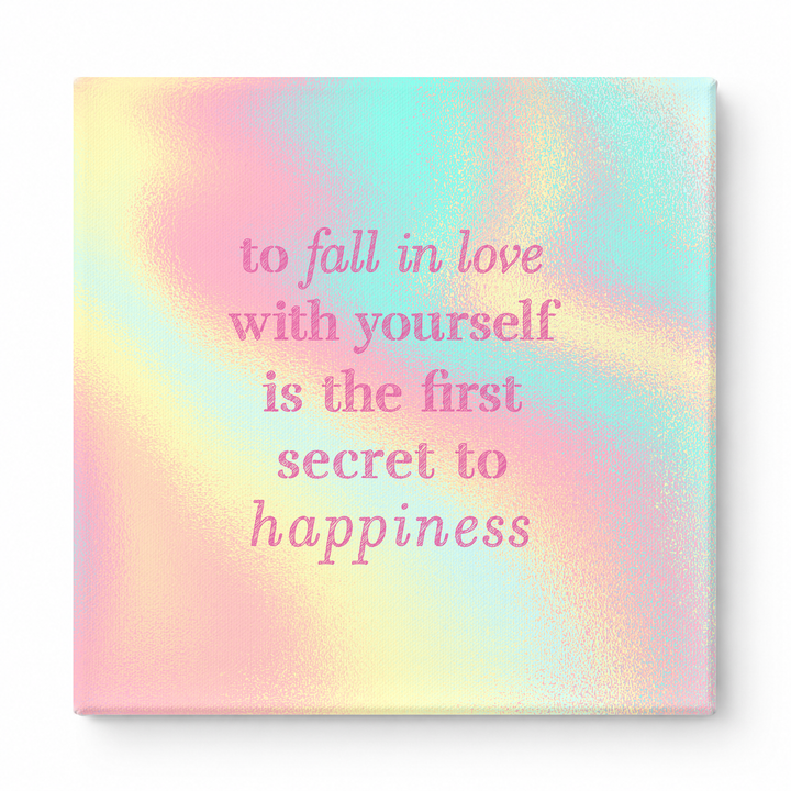 To Fall in Love with Yourself Is the First Secret to Happiness — Watercolor Wash