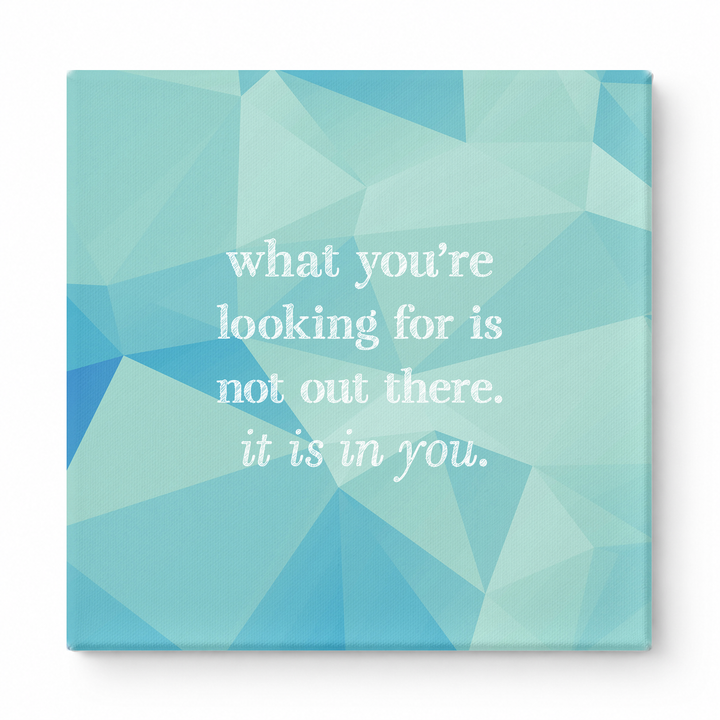 What You're Looking for Is Not Out There. It Is in You — Geometric Faceted Crystal