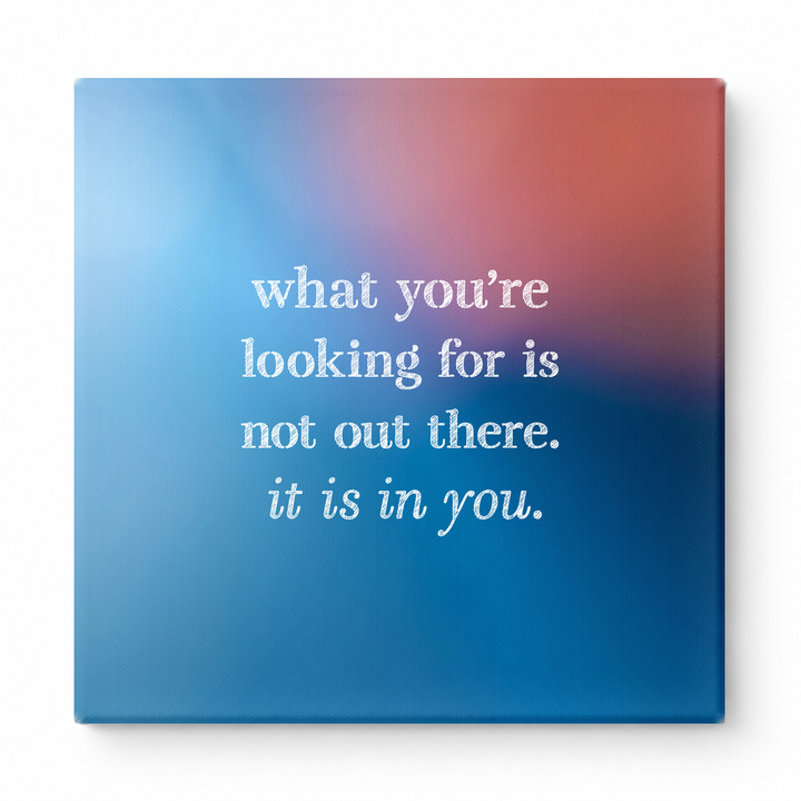 What You're Looking for Is Not Out There. It Is in You — Geometric Faceted Crystal