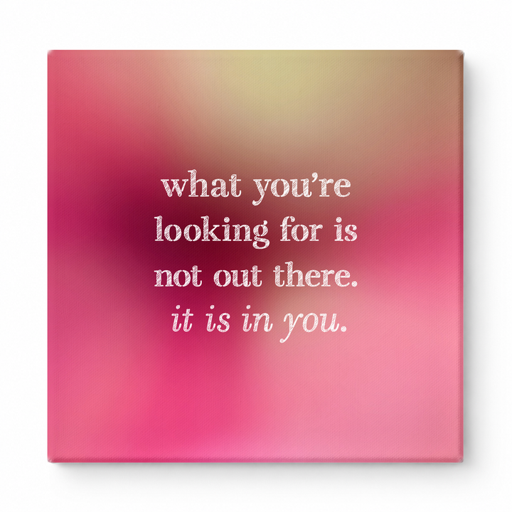 What You're Looking for Is Not Out There. It Is in You — Geometric Faceted Crystal
