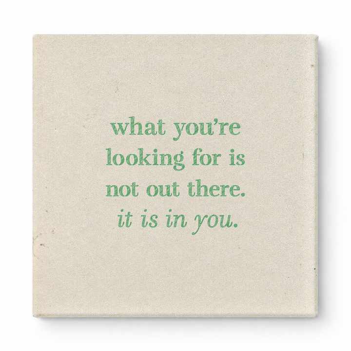 What You're Looking for Is Not Out There. It Is in You — Geometric Faceted Crystal