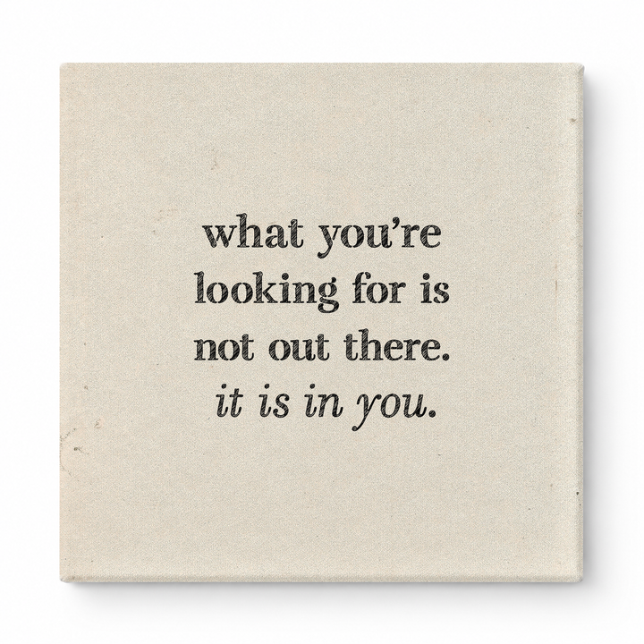 What You're Looking for Is Not Out There. It Is in You — Geometric Faceted Crystal