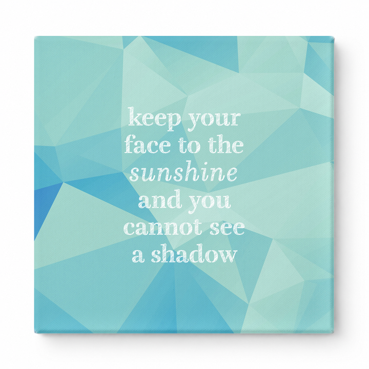 Keep Your Face to the Sunshine and You Cannot See a Shadow — Chalkboard Lettering