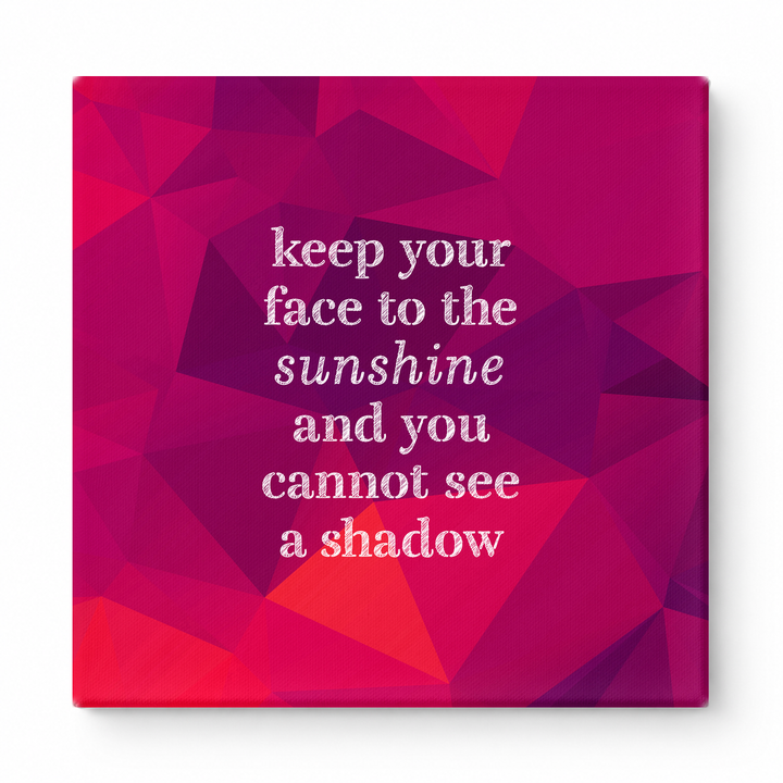 Keep Your Face to the Sunshine and You Cannot See a Shadow — Chalkboard Lettering