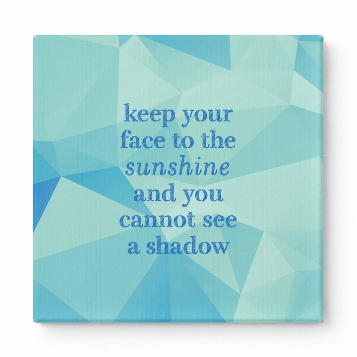 Keep Your Face to the Sunshine and You Cannot See a Shadow — Chalkboard Lettering