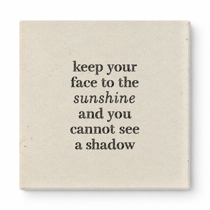 Keep Your Face to the Sunshine and You Cannot See a Shadow — Chalkboard Lettering