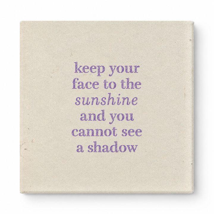 Keep Your Face to the Sunshine and You Cannot See a Shadow — Chalkboard Lettering