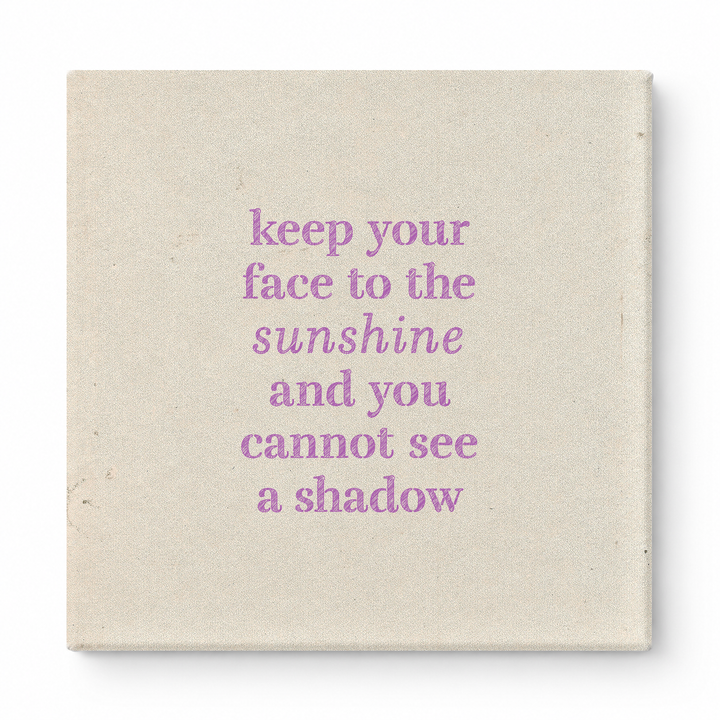 Keep Your Face to the Sunshine and You Cannot See a Shadow — Chalkboard Lettering