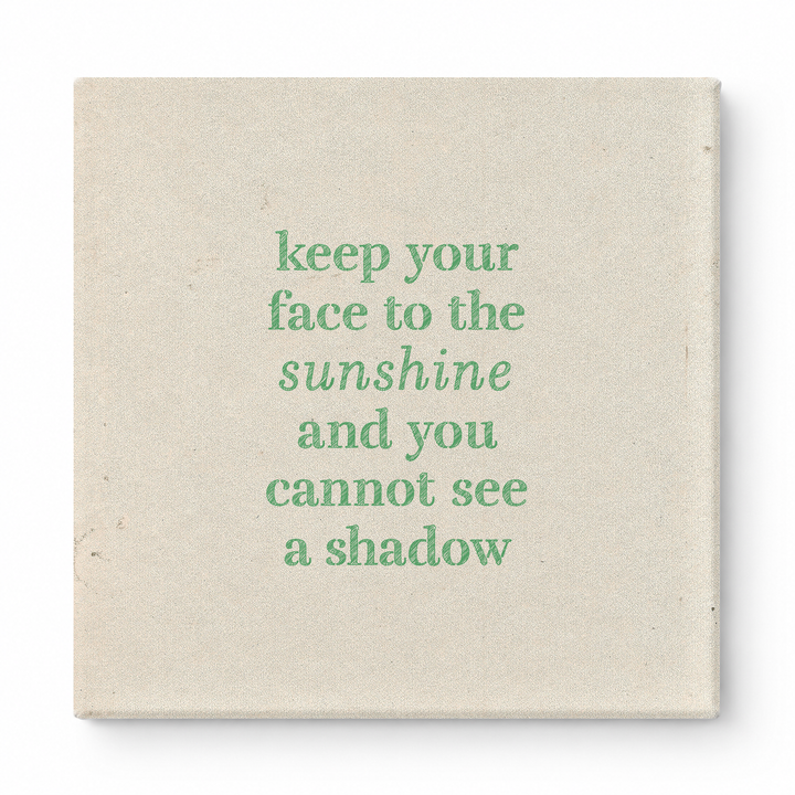Keep Your Face to the Sunshine and You Cannot See a Shadow — Chalkboard Lettering