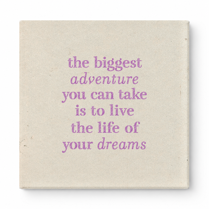 The Biggest Adventure You Can Take Is to Live the Life of Your Dreams — Distressed Chalkboard