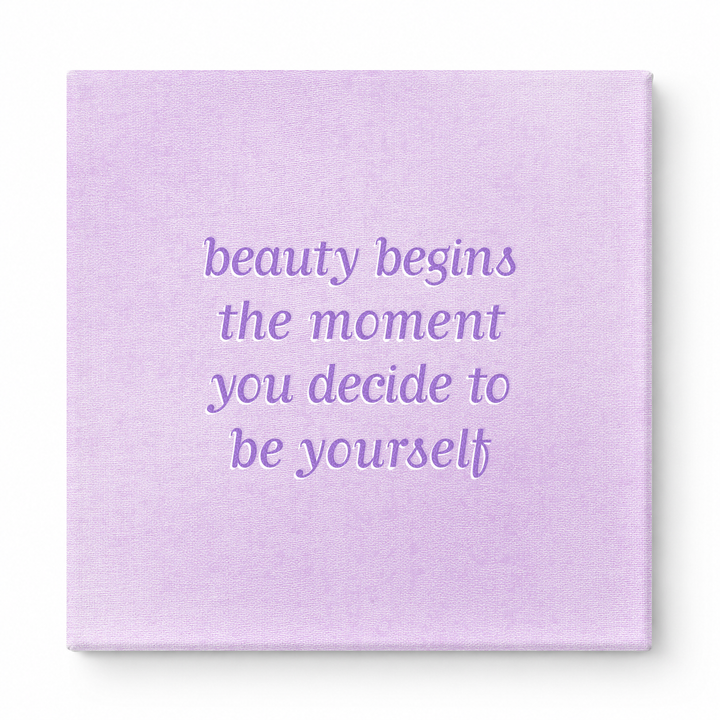 Beauty Begins the Moment You Decide to Be Yourself — Chalkboard Lettering