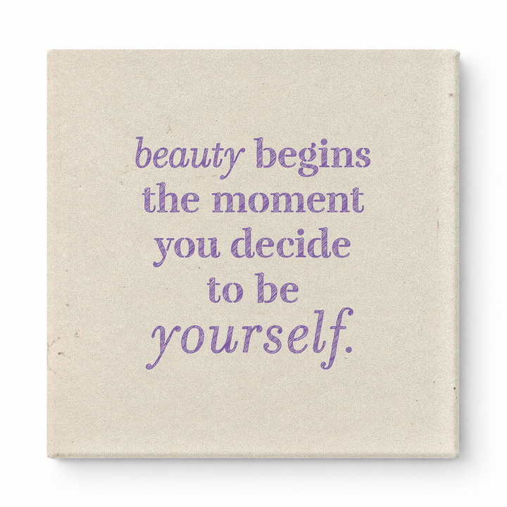 Beauty Begins the Moment You Decide to Be Yourself — Chalkboard Lettering