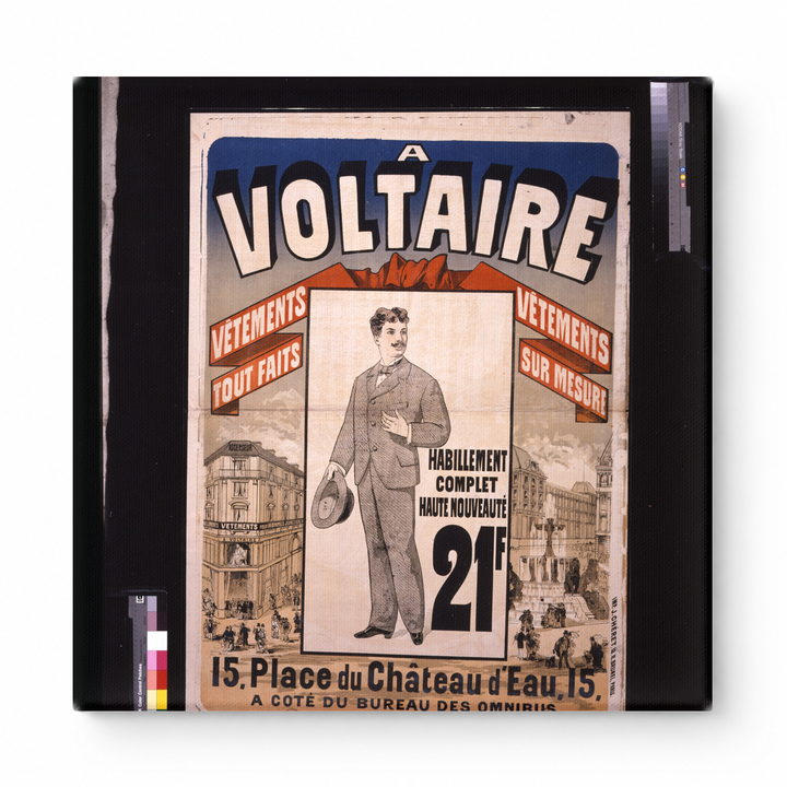 À Voltaire French Tailor 1890s - Belle Époque Vintage Poster Wall Art