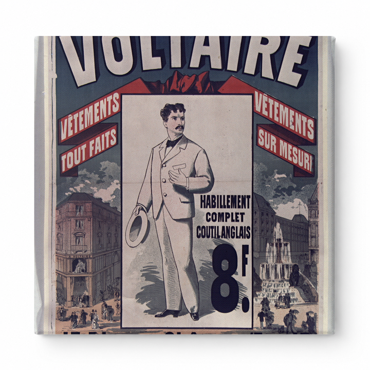 A Voltaire Vêtements 1890s - Belle Époque French Fashion Vintage Poster Wall Art