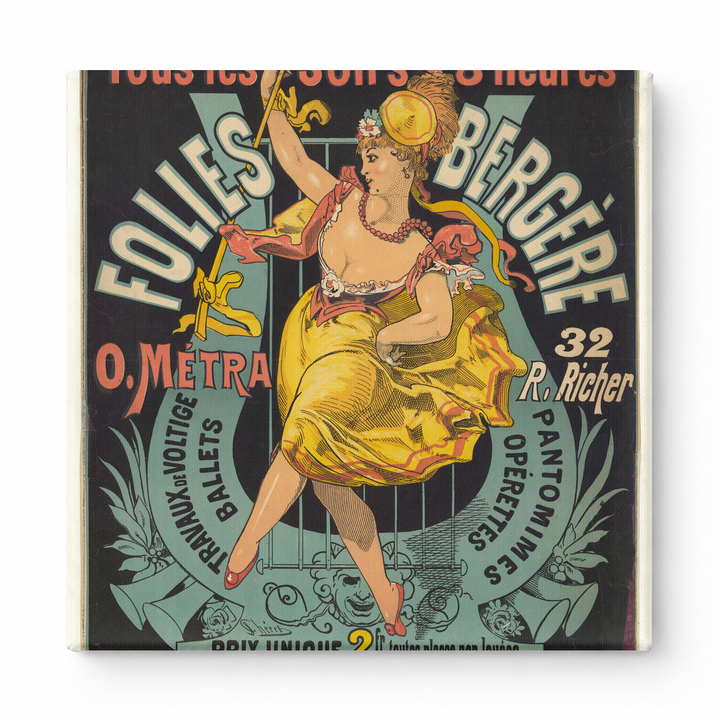 Folies Bergère 1890s Belle Époque Cabaret Vintage Poster Wall Art