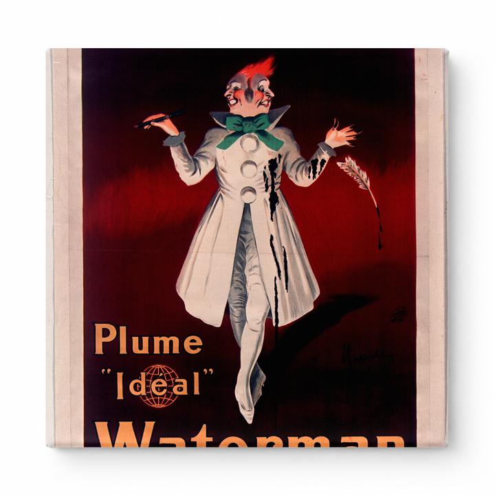 Plume Ideal Waterman 1900s - Vintage French Pen Advertising Poster Wall Art
