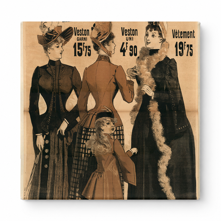 Aux Buttes Chaumont 1890s French Fashion - Belle Époque Vintage Poster Wall Art