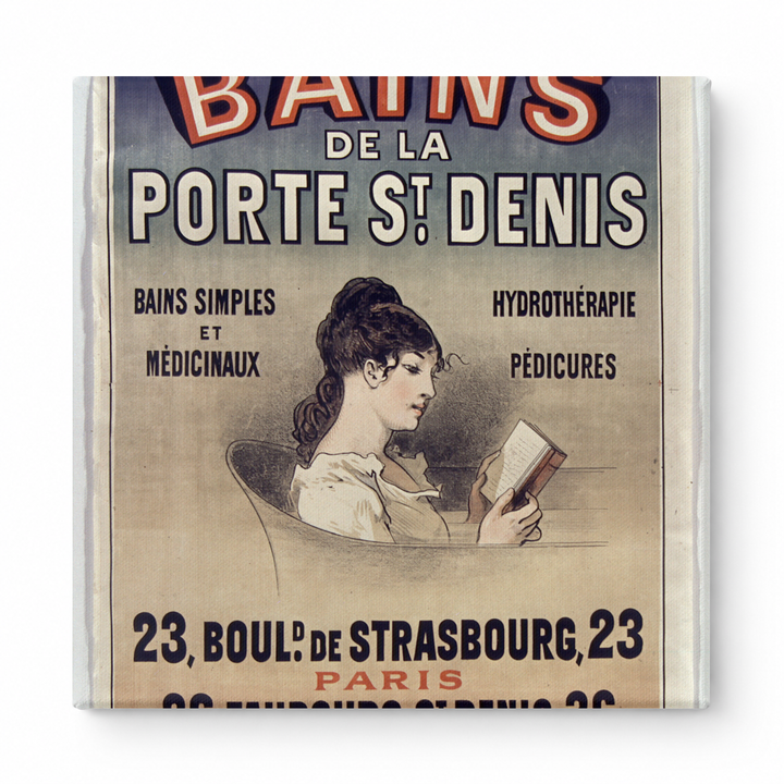 Bains de la Porte St. Denis 1890s - Belle Époque Vintage Poster Wall Art