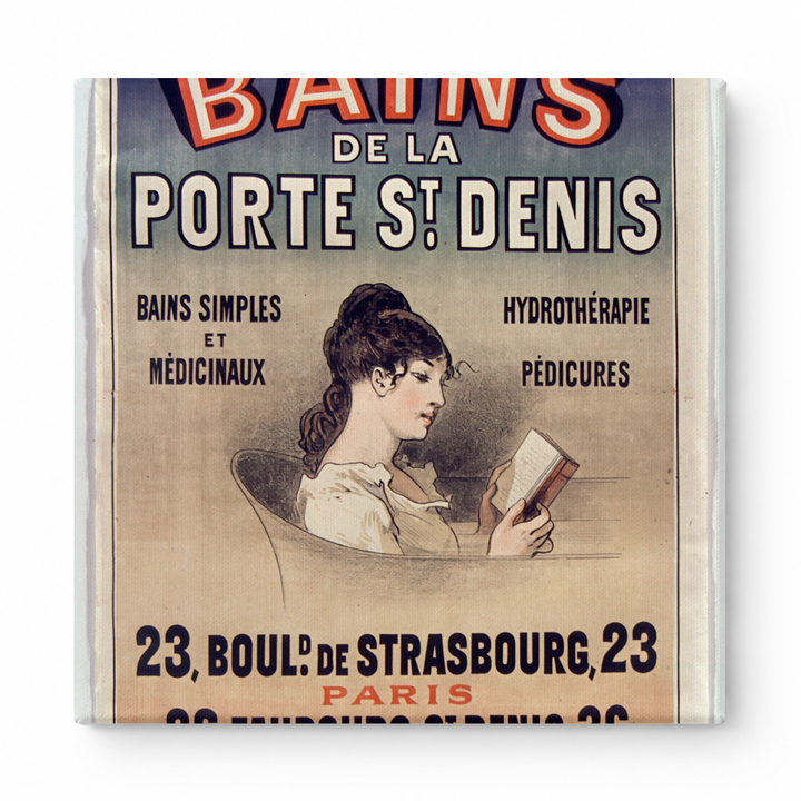 Bains de la Porte St. Denis 1890s - Belle Époque Vintage Poster Wall Art