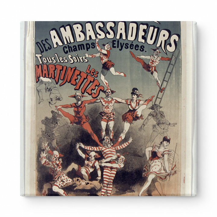 Café-Concert des Ambassadeurs Les Martinettes 1880s - Belle Époque Vintage Poster Wall Art